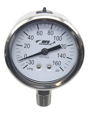 Load image into Gallery viewer, HFS -30 HG-160 PSI, 2.5" Diameter Vacuum Air Pressure Gauge (316 Stainless Steel) Bottom Mount
