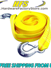 Load image into Gallery viewer, 4.5 Ton 2 Inch x 30 Ft. Polyester Tow Strap Rope 2 Hooks 9000lb Towing Recovery