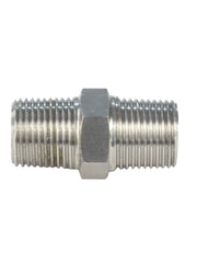 Load image into Gallery viewer, 1/4" NPT Male Threaded Hex Nipple Adapter Stainless Steel 304 5PCs