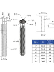 Load image into Gallery viewer, 8" Tri Clamp Lid w/ Condensing Coil - 1/2" Diameter, Stainless Steel 304