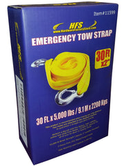 Load image into Gallery viewer, 4.5 Ton 2 Inch x 30 Ft. Polyester Tow Strap Rope 2 Hooks 9000lb Towing Recovery
