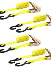 Load image into Gallery viewer, 4pcs 1"x15' 1500Lbs Ratchet Strap Tie Down Set Atv Cargo Trailer