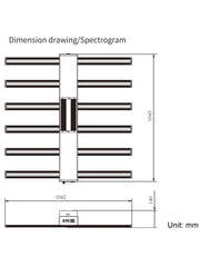 Load image into Gallery viewer, LED Grow Light IR Full Spectrum Panel 650W 6 Light Bar