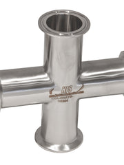 Load image into Gallery viewer, Tri Clamp 4 Way Cross 304 Stainless Steel 304