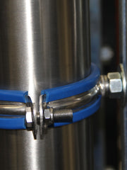 Load image into Gallery viewer, Plastic Lined Insulated Spool Pipe Clamp Bracket w/ Welding 1/2" BSP Male Bolt