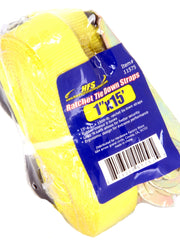 Load image into Gallery viewer, 4pcs 1"x15' 1500Lbs Ratchet Strap Tie Down Set Atv Cargo Trailer