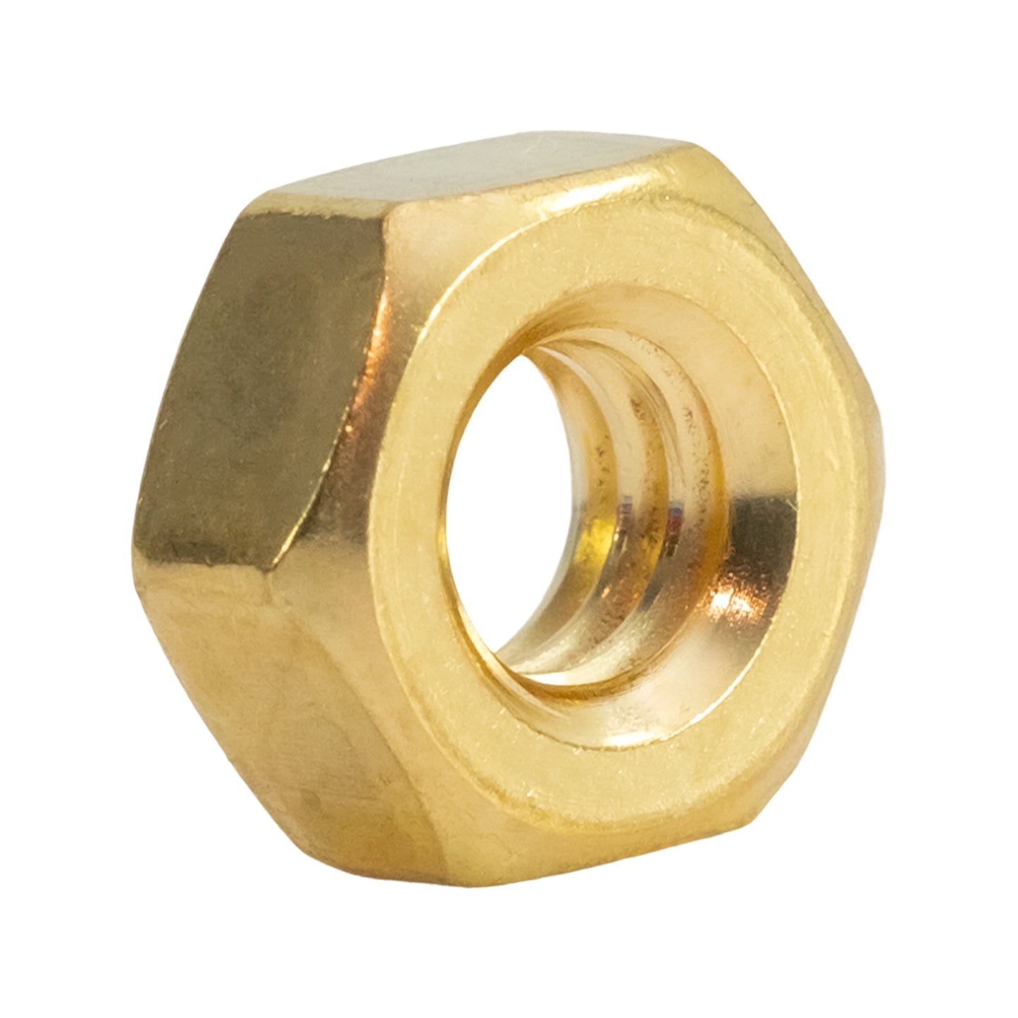 Thread Hex Nuts 1/4"-20, Solid Brass Hex Nut (50 Pack)