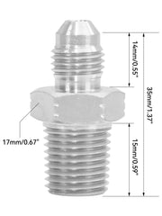 Load image into Gallery viewer, 4PCS 1/4" NPT Male to 1/4" JIC Male Flared Tube Fitting Carbon Steel