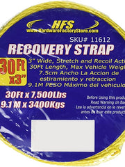 Load image into Gallery viewer, 3 Inch, 30Ft Tow Strap, 30,000 Pound Capacity with Reusable Storage Strap