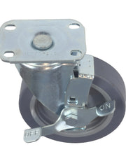Load image into Gallery viewer, Caster 5" x 1-1/4" Plate Swivel with Brake Polypropylene Hub Wheel