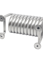 Load image into Gallery viewer, Jacketed Condensing Coil / Wort Chiller, (4) 1.5" Tri Clamp Ports, 1/2" Inner Tube OD, 3/4" Outer Tube OD, 6" Diameter, 12" Height, 304 Stainless Steel