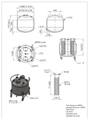 Load image into Gallery viewer, 300 L, (350 lbs. Refrigerant), Jacketed Vertical Storage Tank With Condenser