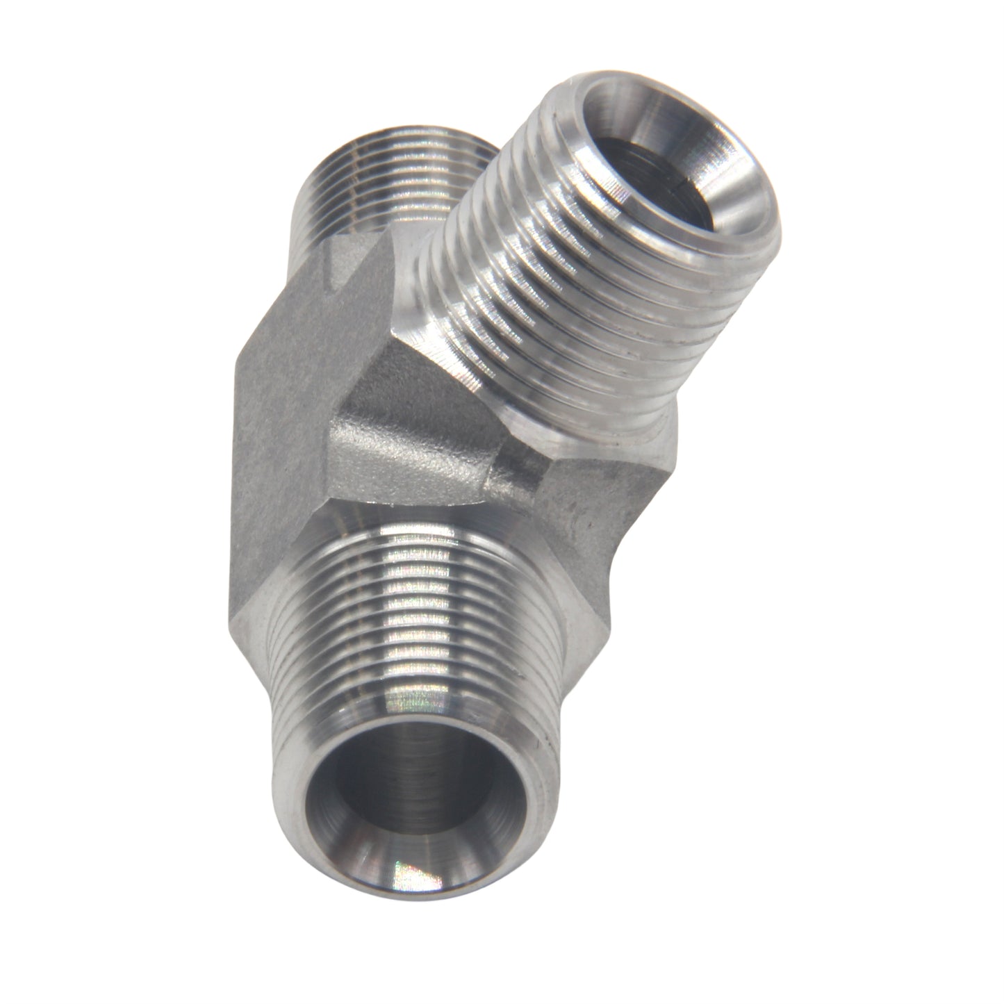 Male NPT 3 Way Tee Fittings Stainless Steel 304