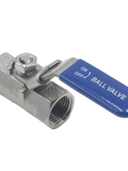 Load image into Gallery viewer, One Piece Ball Valve NPT Female x NPT Female 1000 PSI Stainless Steel 304