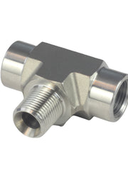 Load image into Gallery viewer, FORGED Pipe Fitting Street Tee FNPT x MNPT x FNPT Stainless Steel 304