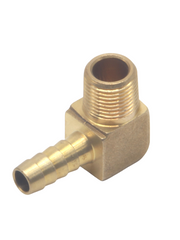 Load image into Gallery viewer, 2Pcs Brass 90 Degree Elbow Adaptor - 3/8" Male NPT to Barb 1/4" (0.4IN /10.4MM)