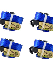 Load image into Gallery viewer, 4pcs 1-1/2" x 15ft Heavy Duty Ratchet Cargo Tie Down Straps 3000 lbs
