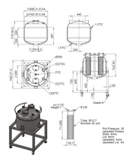 Load image into Gallery viewer, 300 L, (350 lbs. Refrigerant) Jacketed Reactor with Condenser