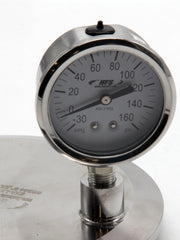 Load image into Gallery viewer, HFS -30 HG-160 PSI, 2.5" Diameter Vacuum Air Pressure Gauge (316 Stainless Steel) Bottom Mount