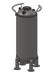 Load image into Gallery viewer, 160 L, (175 lbs. Refrigerant), ASME Certified Jacketed Storage Vessel With Condenser