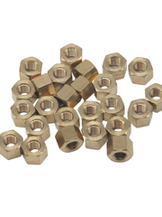 Load image into Gallery viewer, Thread Hex Nuts 3/8"-16, Solid Brass Hex Nut (25PCS/Pack)