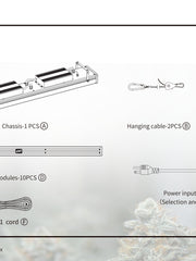 Load image into Gallery viewer, LED Grow Light IR Full Spectrum Panel 980W 10 Light Bar
