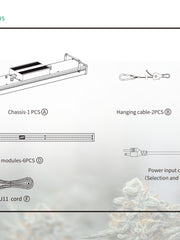 Load image into Gallery viewer, LED Grow Light IR Full Spectrum Panel 650W 6 Light Bar