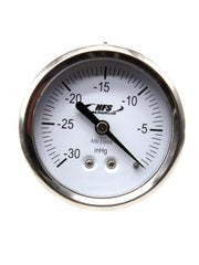 Load image into Gallery viewer, HFS 2.5" Dry Utility Vacuum Gauge 1/4" NPT Center Mount; -30HG/0PSI Back Mount