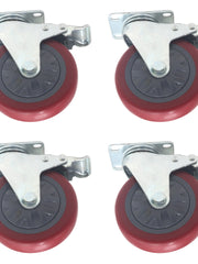Load image into Gallery viewer, 5-Inch Swivel Plate Caster Wheels Set of 4 with 1500lbs Loads Capacity