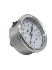 Load image into Gallery viewer, HFS -30 HG-160 PSI, 2.5" Diameter Vacuum Air Pressure Gauge (316 Stainless Steel) Back Mount