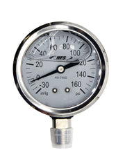 Load image into Gallery viewer, HFS -30 HG-160 PSI, 2.5" Diameter Vacuum Air Pressure Gauge (316 Stainless Steel) Bottom Mount Oil filled