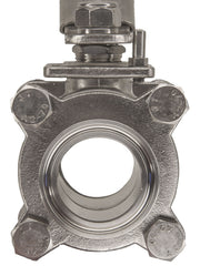 Load image into Gallery viewer, Three Piece Ball Valve Tri Clamp PTFE Lines Stainless Steel 304