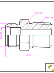 Load image into Gallery viewer, Compression Tube Fitting 1/2" Tube OD x 1/2" NPT Male Connector 316 Stainless Steel