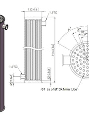 Load image into Gallery viewer, Tri-Clamp Tube In Shell Heat Exchanger Condenser Dephlegmator Reflux