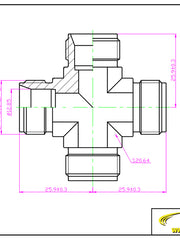 Load image into Gallery viewer, Compression Tube Fitting 4 Way Cross 1/2" Tube OD Stainless Steel 316
