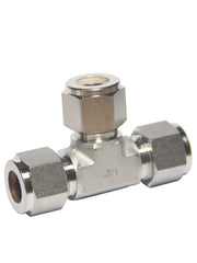 Load image into Gallery viewer, Compression Fitting Tee 1/2" x 1/2" x 1/2" Tube OD Stainless Steel 316