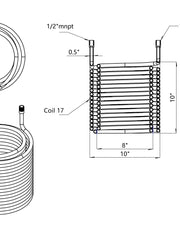 Load image into Gallery viewer, 1/2" Male NPT Condensing Coil Stainless Steel 304