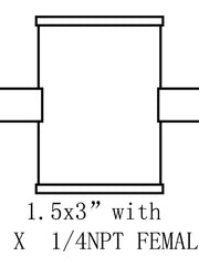 Load image into Gallery viewer, Hardware Factory Store Inc - Tri Clamp NPT Side Port Spool - 1.5X3" W/ 2x 1/4 FNPT
