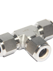 Load image into Gallery viewer, Compression Fitting Tee 1/2" x 1/2" x 1/2" Tube OD Stainless Steel 316