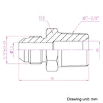 Load image into Gallery viewer, Male NPT to Male JIC Adapter - Multiple Sizes  Stainless Steel 304
