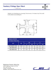 Load image into Gallery viewer, Tri Clamp 4 Way Cross 304 Stainless Steel 304
