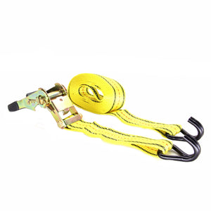 4Pcs 1.5" x 15 Ft. Heavy Duty Ratchet Cargo Tie Down Straps 3000 Lbs J-Hooks