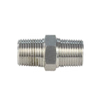 Load image into Gallery viewer, 1/4&quot; NPT Male Threaded Hex Nipple Adapter Stainless Steel 304 5PCs
