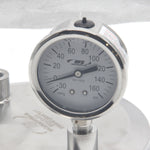 Load image into Gallery viewer, HFS -30 HG-160 PSI, 2.5&quot; Diameter Vacuum Air Pressure Gauge (316 Stainless Steel) Bottom Mount Oil filled
