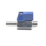 Load image into Gallery viewer, 2PCS Ball Valve 1/4" male NPT to Barb 3/8"(OD: 8.5MM)  Stainless Steel 304
