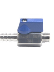 Load image into Gallery viewer, 2PCS Ball Valve 1/4&quot; male NPT to Barb 3/8&quot;(OD: 8.5MM)  Stainless Steel 304
