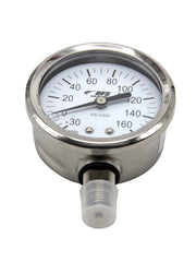 Load image into Gallery viewer, HFS -30 HG-160 PSI, 2.5&quot; Diameter Vacuum Air Pressure Gauge (316 Stainless Steel) Bottom Mount
