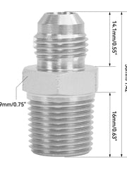 Load image into Gallery viewer, 10PCS 3/8" NPT Male to 3/8" JIC Male Flared Tube Fitting Carbon Steel