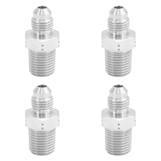 4PCS 1/4" NPT Male to 1/4" JIC Male Flared Tube Fitting Carbon Steel