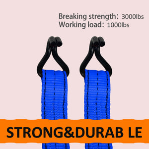4PC 1-1/2"X 15ft Heavy Duty Ratchet Cargo Tie Down Straps 3000lbs J-Hooks